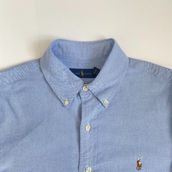 Ralph Lauren Oxford Blue Button Down SHirt - Picture 2 of 6